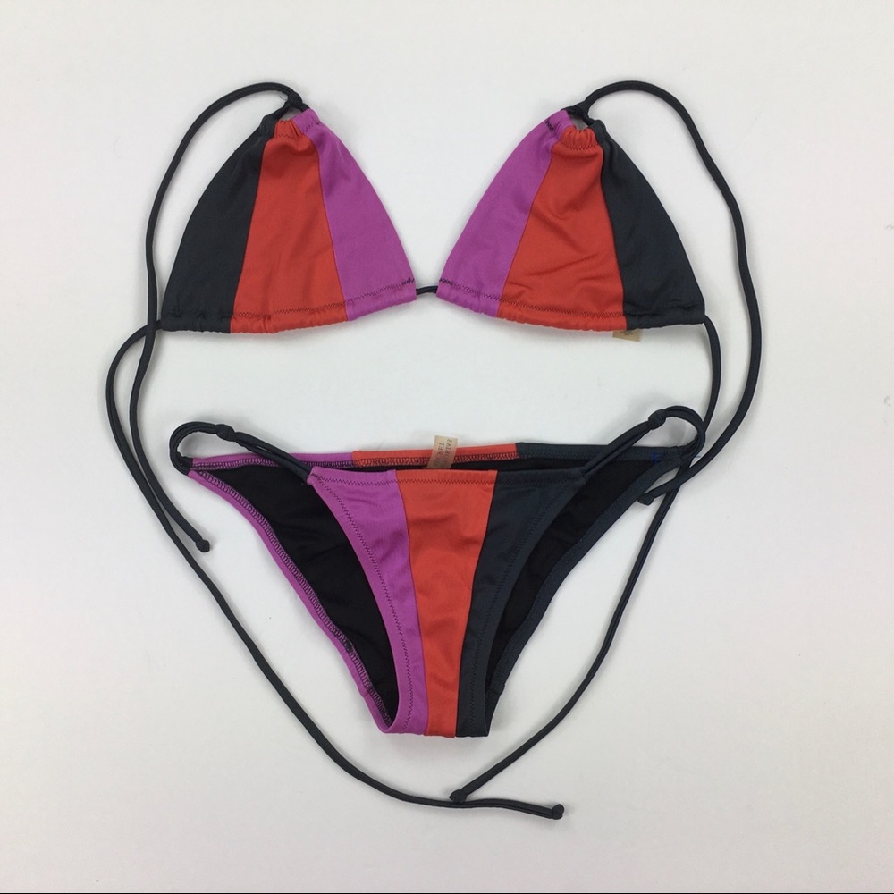 Victoria’s Secret Striped Black String Bikini